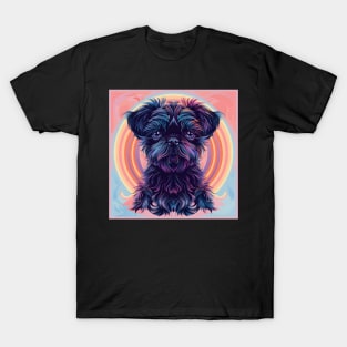 70s Affenpinscher Vibes: Pastel Pup Parade T-Shirt